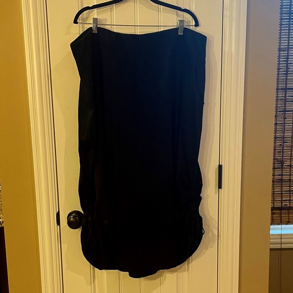 J. Jill Athleisure Side-Tie Skirt; Black; Plus Size 3X